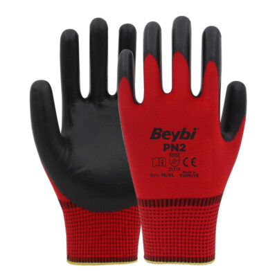 Beybi Pn2 Nitril Eldiven Kırmızı