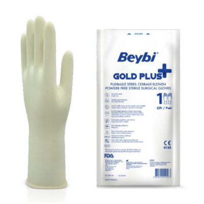 Beybi Steril Cerrahi Eldiven - Gold Plus Pudrasız