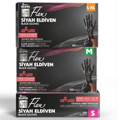 Flex Tpe Hibrit Eldiven Siyah