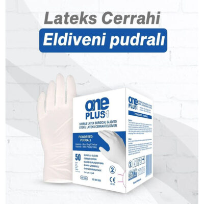 One Plus Steril Cerrahi Eldiven - Gold Plus Pudralı