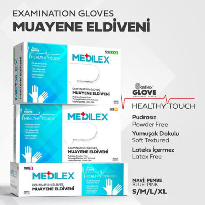 Reflex Medilex Eldiven Mavi