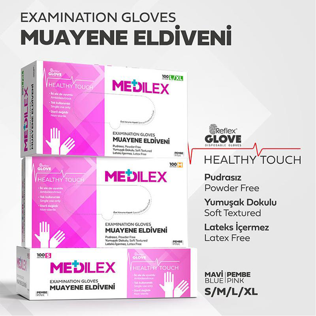 Reflex Medilex Eldiven Pembe