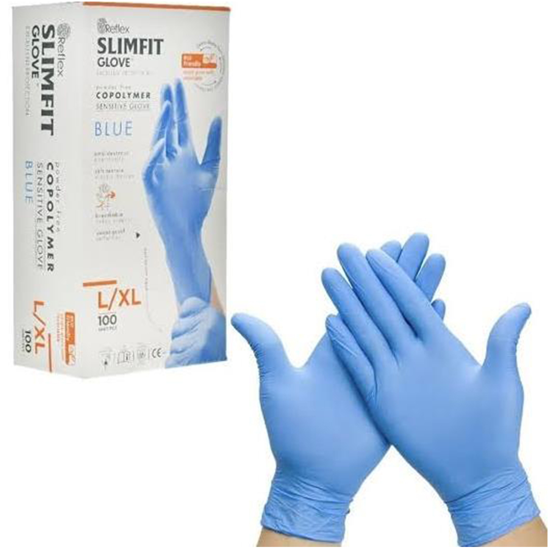 Reflex Slimfit Pudrasız Copolymer Mavi Eldiven - Görsel 4
