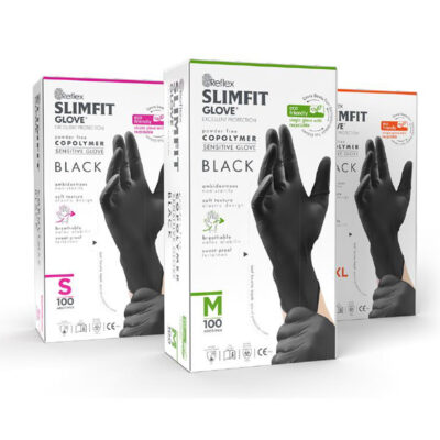 Reflex Slimfit Pudrasız Copolymer Siyah Eldiven