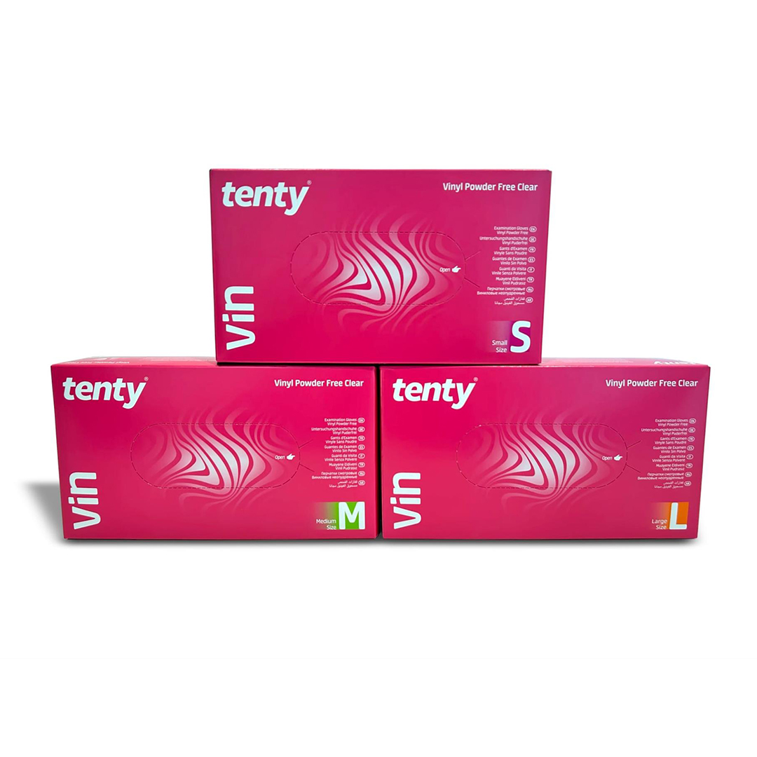 Tenty Şeffaf Vinil Eldiven - Görsel 3