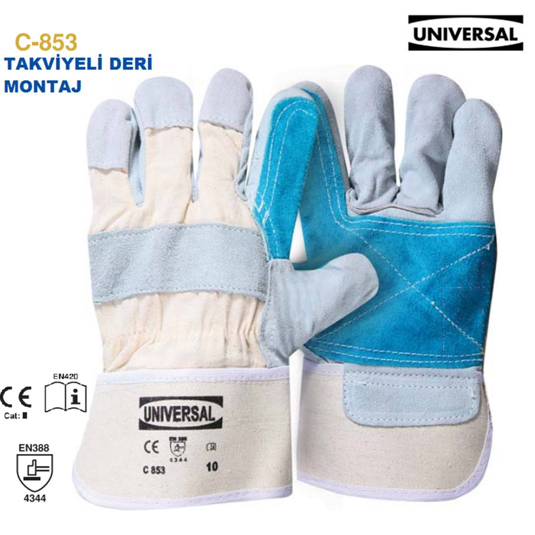 Universal Deri Montaj Eldiveni Takviyeli c 853