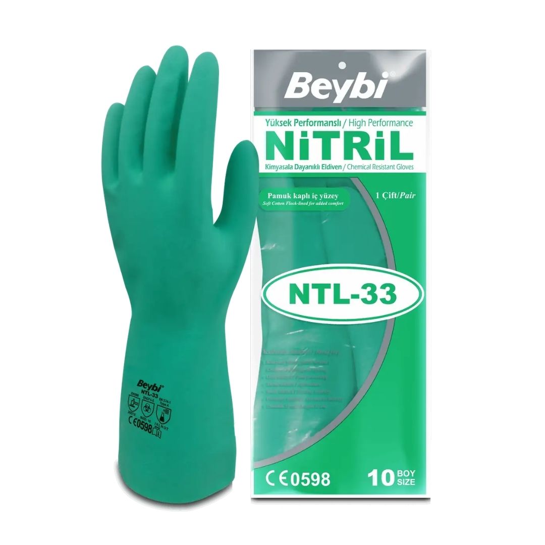Beybi NTL33 Nitril Kimyasal İş Eldiveni