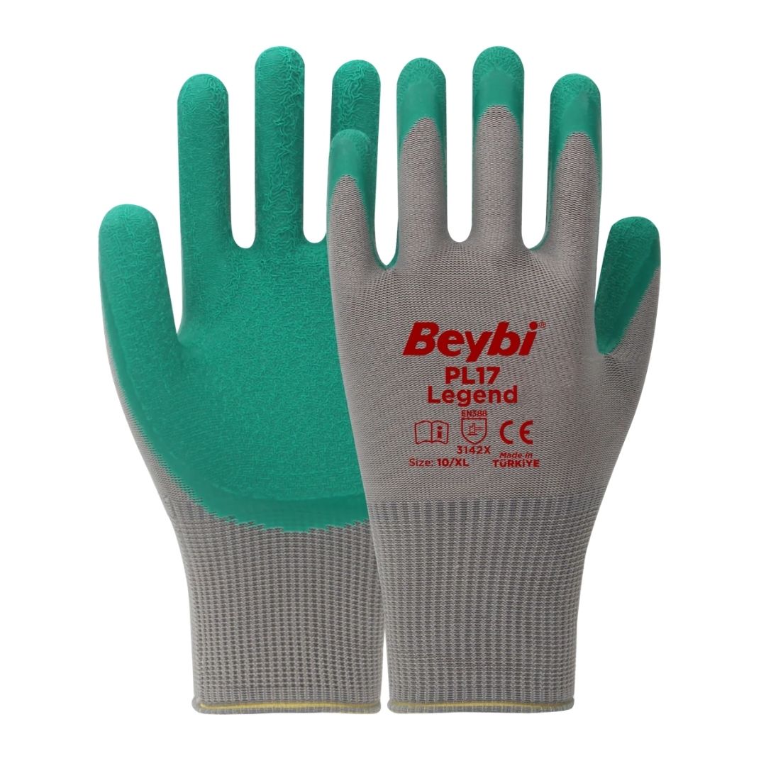 Beybi PL17 Legend Polyester Örme Lateks Eldiven