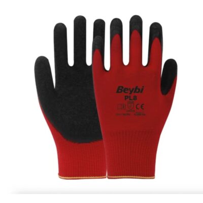 Beybi PL8 Polyester Örme Lateks Eldiven