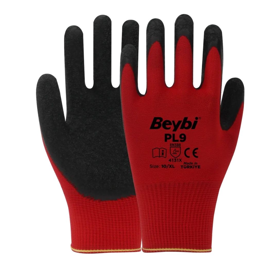 Beybi PL9 Polyester Örme Lateks Eldiven