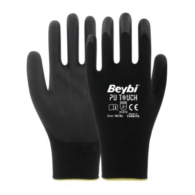 Beybi Pu Touch Poliüretan Kaplı Polyester Örme Eldiven